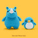 The Woobles Willis the Rhino intermediate crochet kit detail