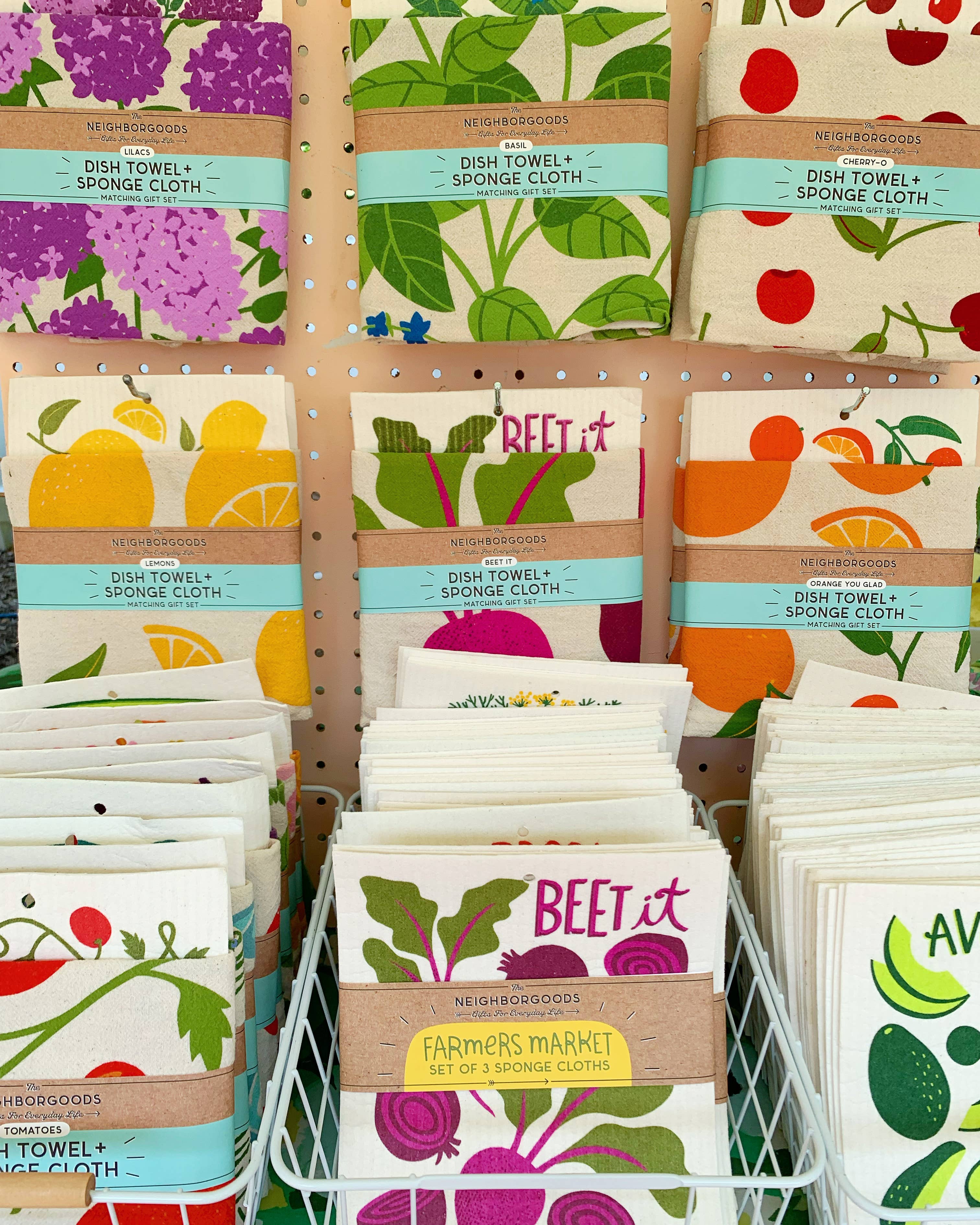 Orange - Tea Towel + Sponge Cloth Set