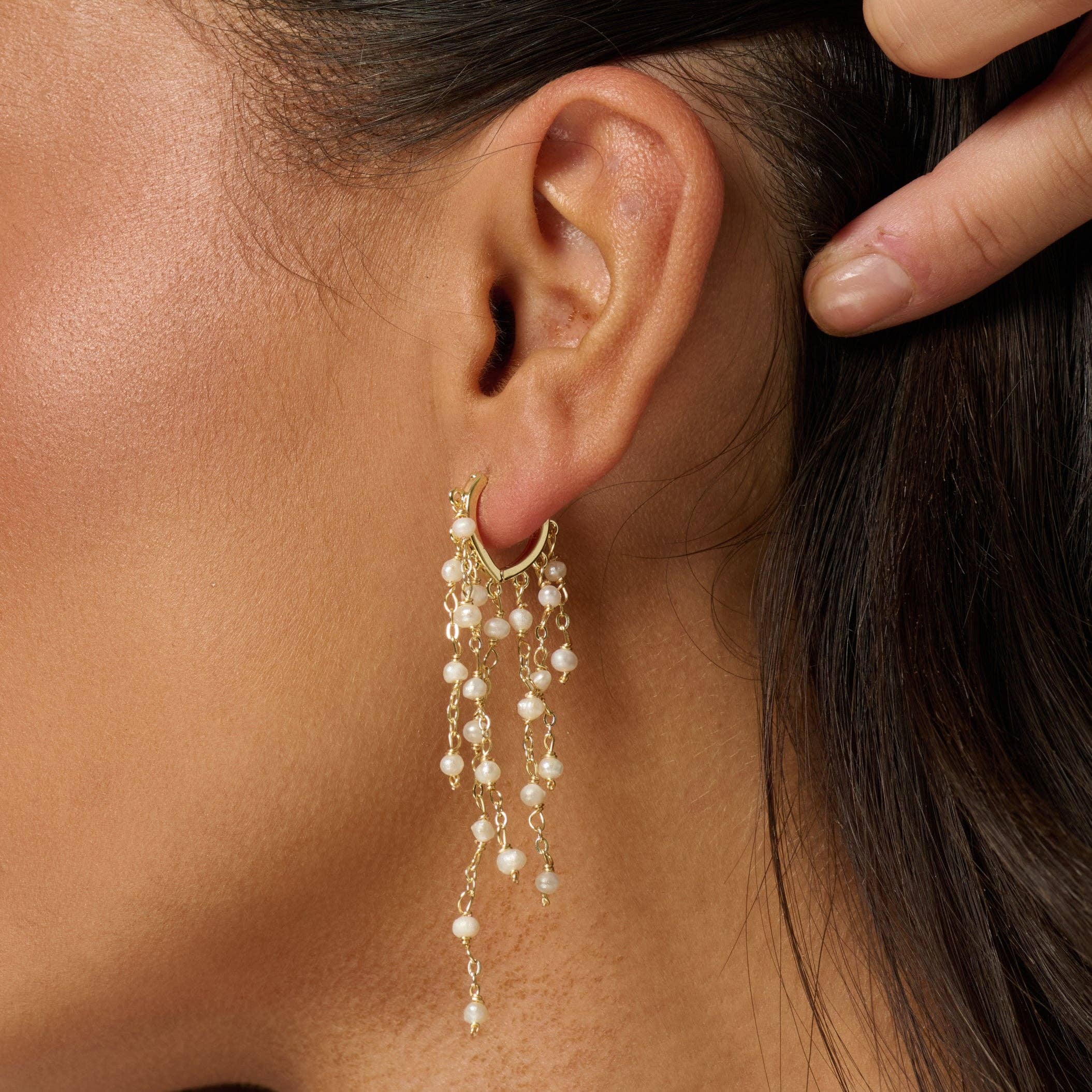 Kaimana Cascade Pearl Earrings