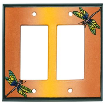 dragonfly double light switch cover