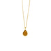 gold colored glass pendant necklace