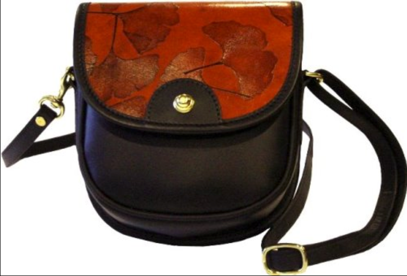 Leaf Leather Edge Flap Bags