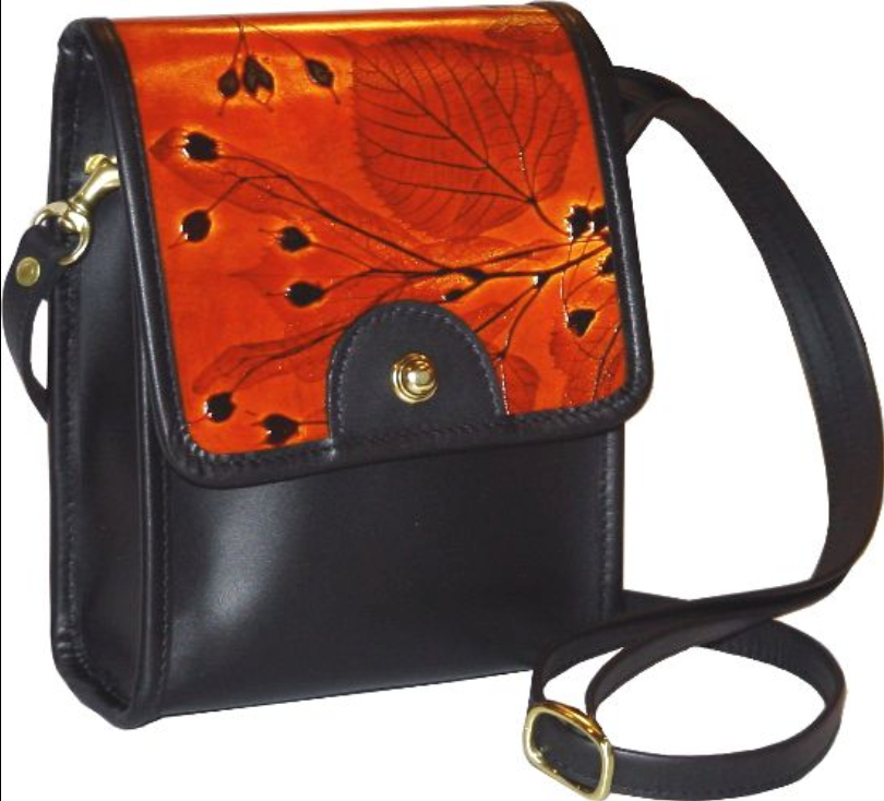 Leaf Leather Edge Flap Bags