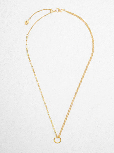 Unleash your inner fashionista with the Concord Eternity Necklace - because who needs a crown when you have this elegant golden beauty around your neck?