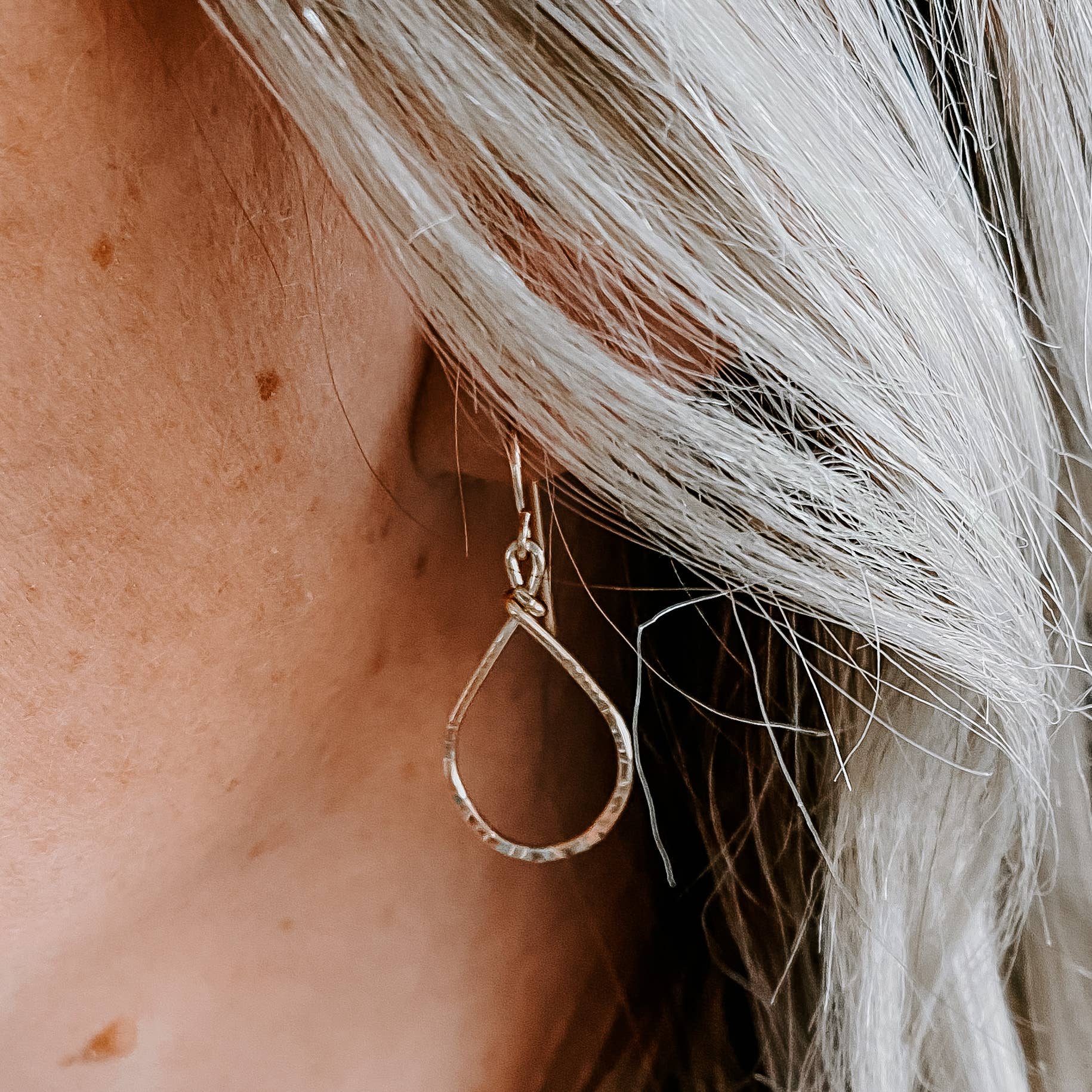 teardrop earrings with texture