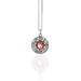 Silver Necklace with a pink gemstone pendant 