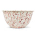 Catalina Enamelware Large Salad Bowl by Crow Canyon Home featuring a stunning Desert Rose pattern with a speckled design, perfect for serving salads and side dishes.