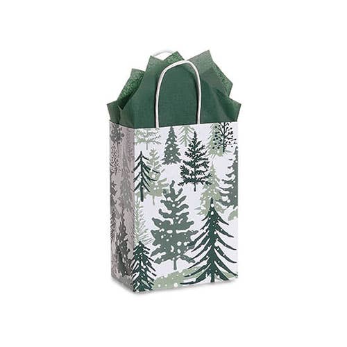 Snowy Pine Tree Paper Gift Bags