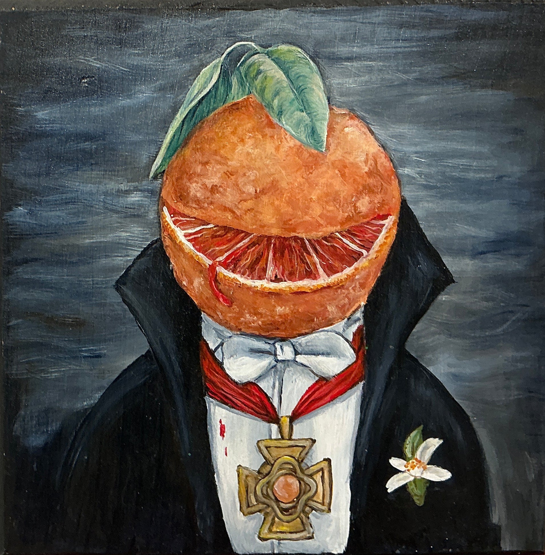 Count Blood Orange | Original Acrylic on Wood