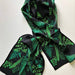 Midnight Fern cotton scarf by Nina J, limited-edition wearable art inspired by nature
