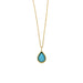 blue colored glass pendant necklace