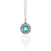 Silver Necklace with a turquoise gemstone pendant 