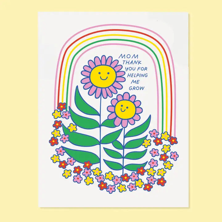 Mother's Day Card Collection featuring a humorous design that makes 'MOM' look like 'WOW' when flipped upside down.