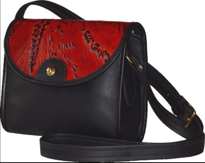 Leaf Leather Edge Flap Bags