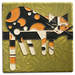 cat on a limb ceramic tile