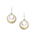 Layered Cutout Discs Wire Earrings by Marjorie Baer, handcrafted jewelry made in California