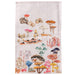 porcupine and mushroom watercolor tea towel