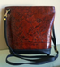Leaf leather cross body bag
