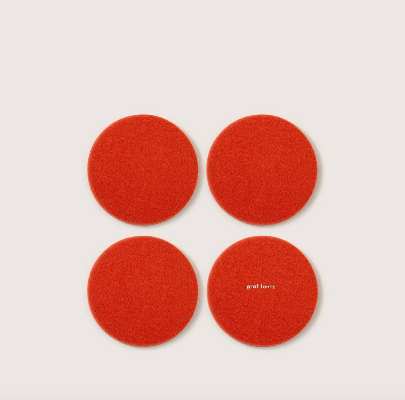 Felt Round Coasters | Set of 4 Solid Colors