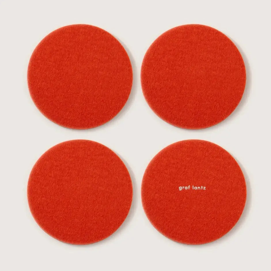 Felt Round Coasters Set of 4 - Solid Pack