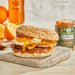 Sweet Orange Cardamom Honey Cream Spread on a breakfast sandwich