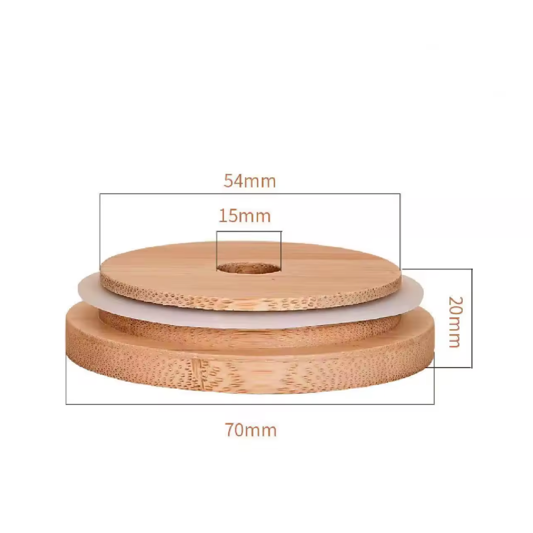 Bamboo Lid & Straw for Beer Can Glass