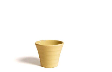 Yellow ceramic planter