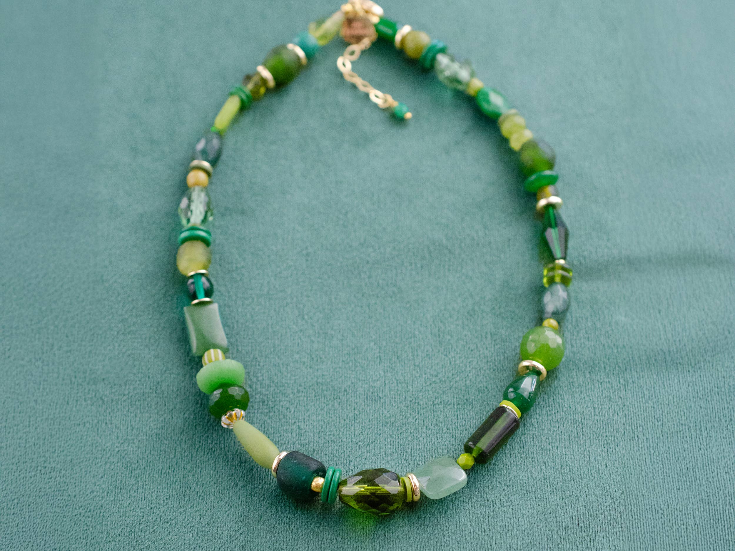 Emerald Green Beaded Necklace