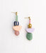 acrylic beaded drop earrings multicolored