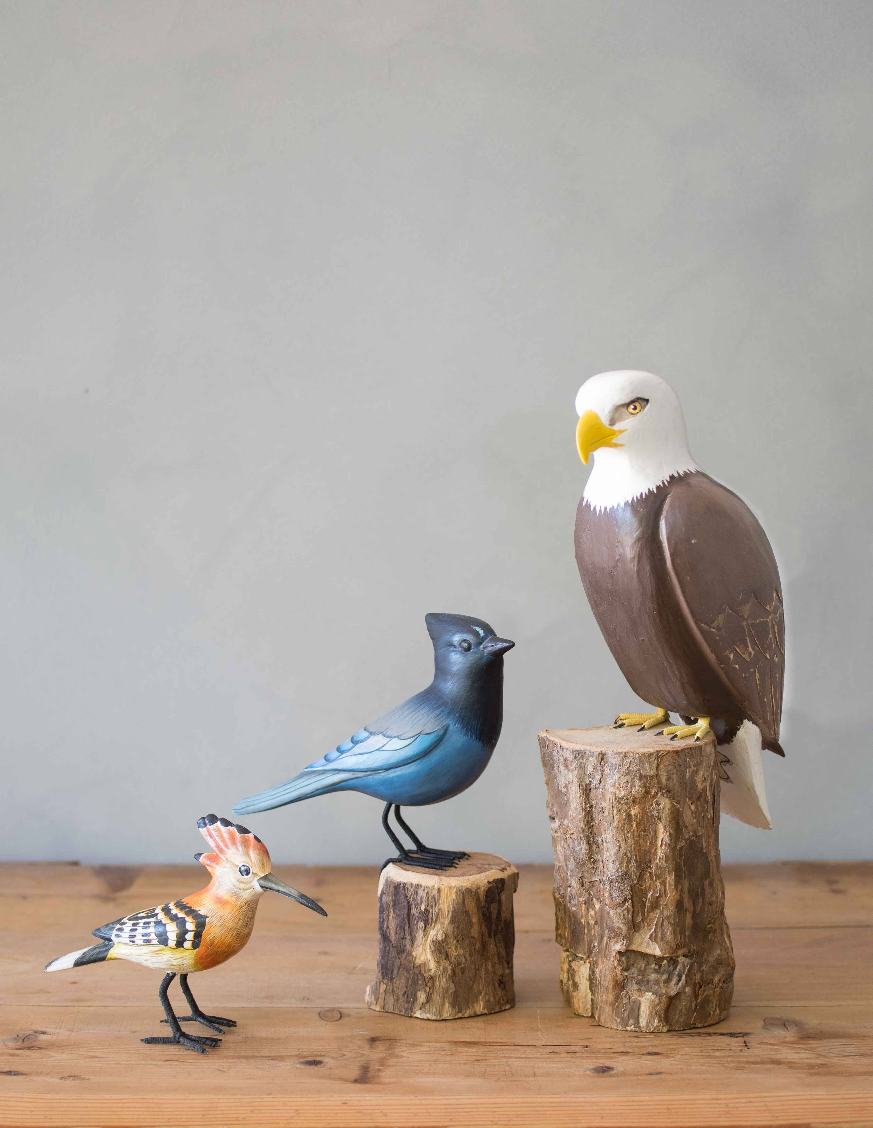 Stellar Jay - 8.5"H - Hand Carved Ornament