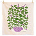 Fresh Herbs (Basil, Mint) - Tea Towel Set of 2 arranged neatly, highlighting the vibrant herb designs on each towel.