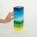 Gradient color wooden block tower