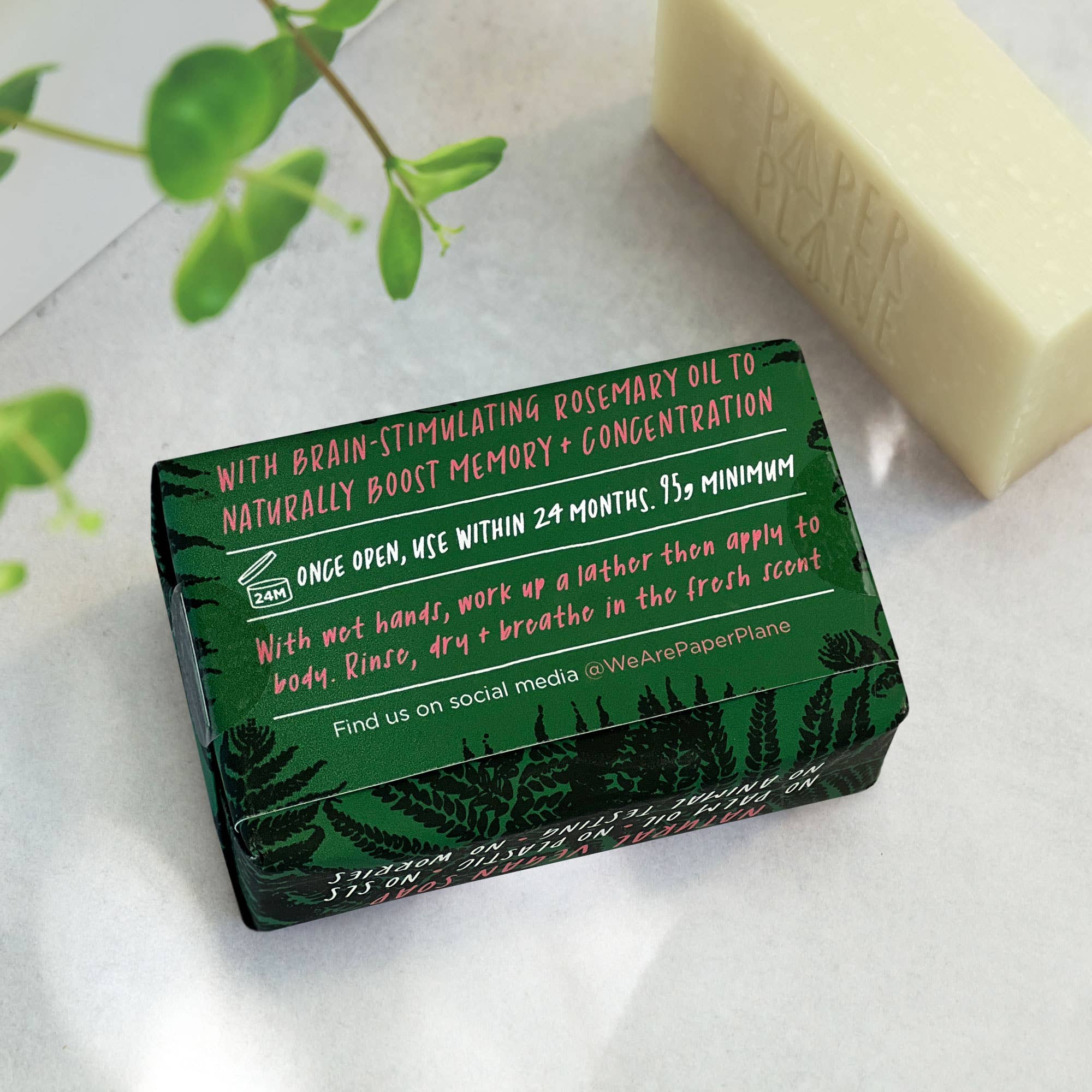 Focus Bar with Rosemary oil by Paper Plane Bar Soap