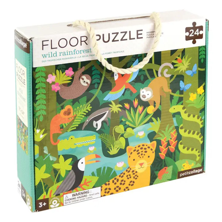 Floor Puzzle wild rainforest 24 piece puzzle by petit collage