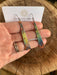 Triangle Stick Earrings showcasing their vibrant colors and unique design, perfect for any outfit by Positive Shine Jewelry.