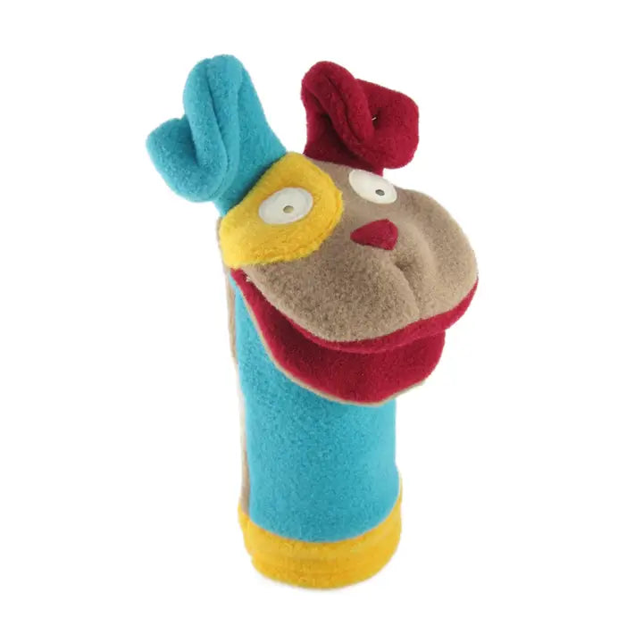 fleece dog handmade hand puppet