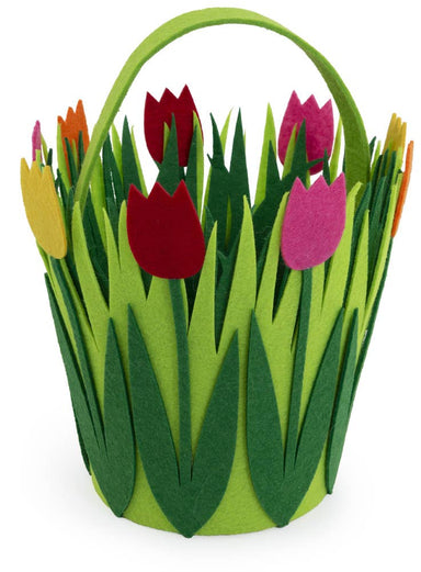 tulip felt basket