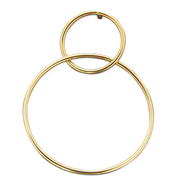 gold circle post earrings
