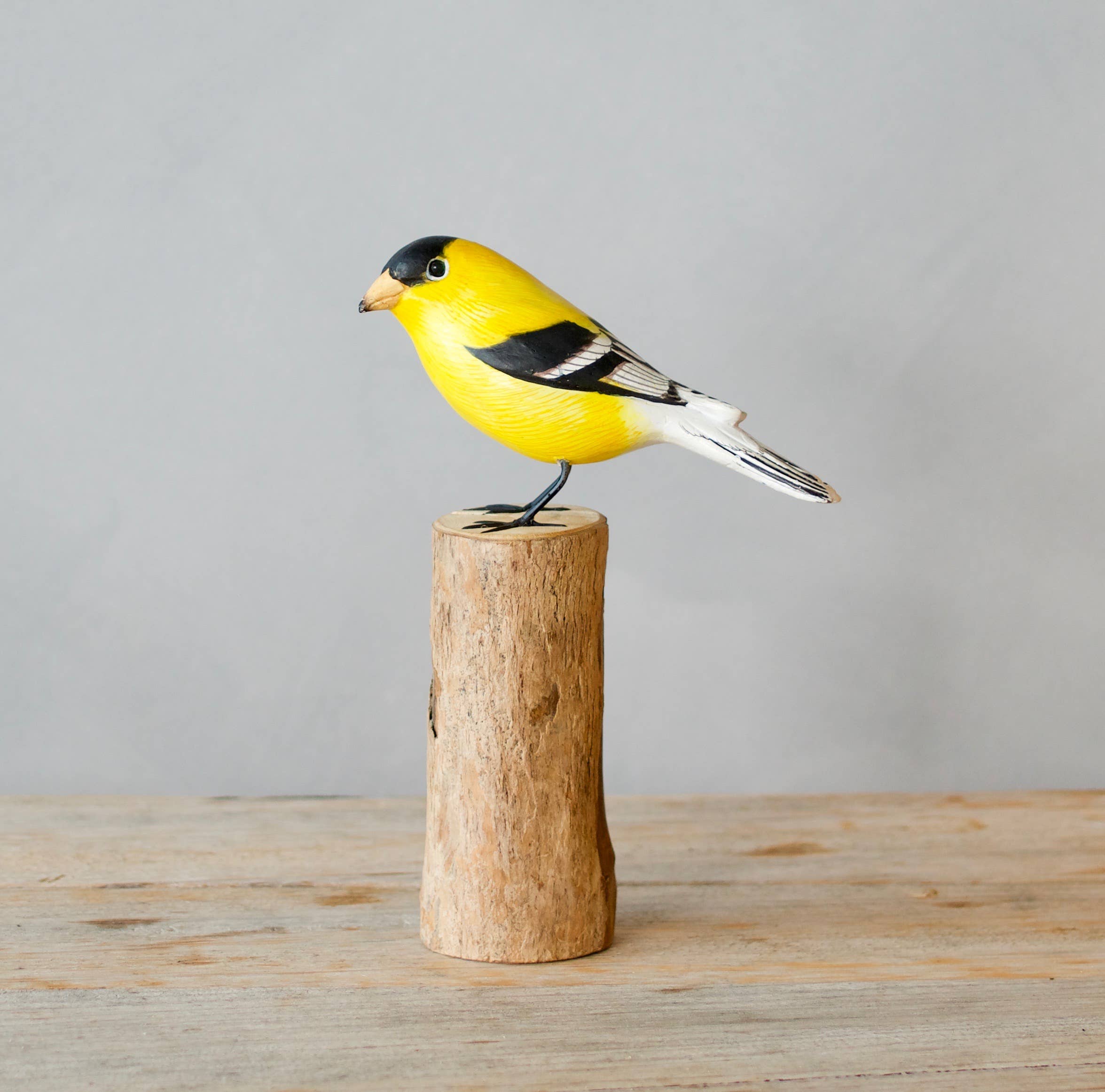 Gold Finch - Male - 7.5"H - Hand Carved Ornament