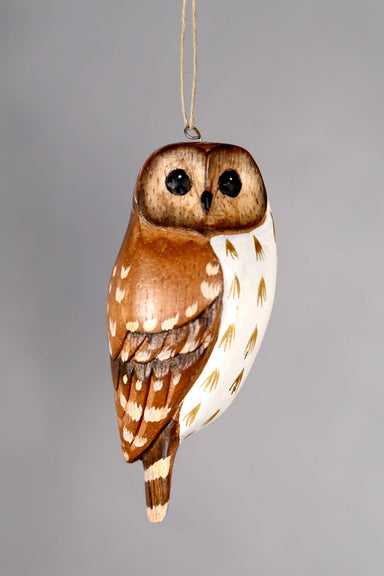 Owl wood ornament