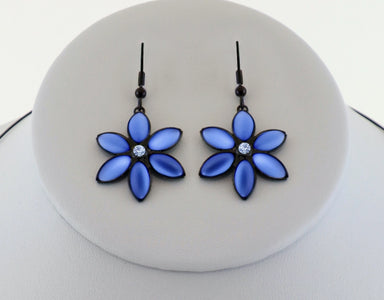 wire flower drop earrings