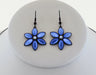 wire flower drop earrings