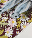 Close-up view of the floral pattern and meerkats illustration from Emily Uchytil's fine art print, emphasizing the artwork's texture.