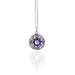 Silver Necklace with a purple gemstone pendant 