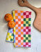 rainbow checkered tea towel