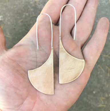brass machete earrings