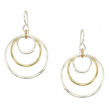 Medium Airy Rings Wire Earrings by Marjorie Baer, handcrafted jewelry made in California