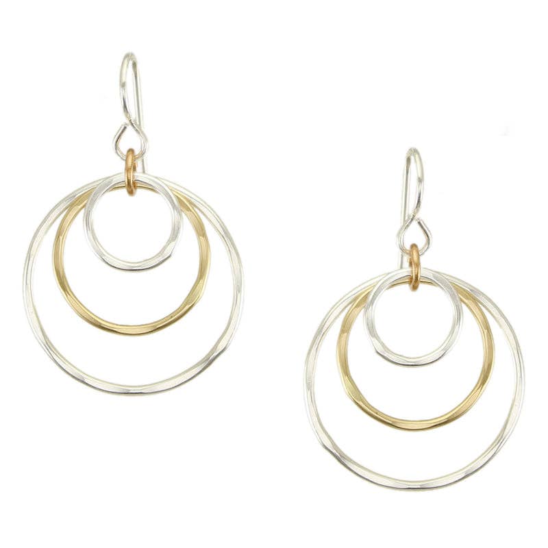 Medium Airy Rings Wire Earrings by Marjorie Baer, handcrafted jewelry made in California