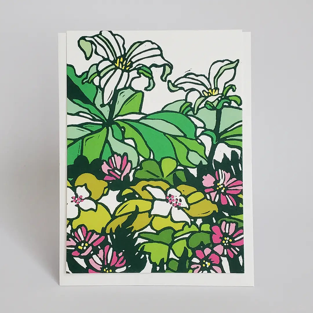Eco-friendly card from the Little Green Card Collection, highlighting luxury felt weave paper and unique design.