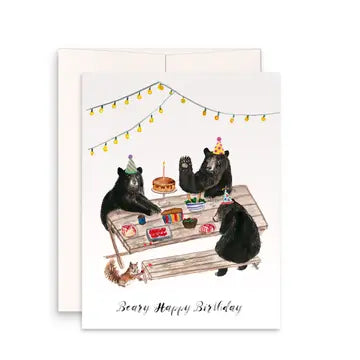 Birthday Bears celebrating Happy Birthday Greeting card
